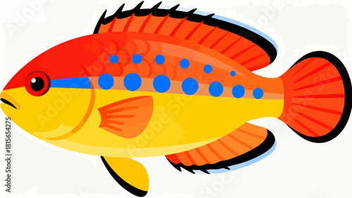 Fish illustration vector diagram