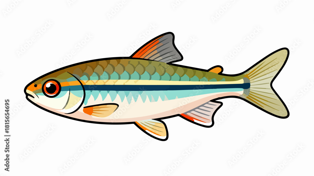 Fototapeta premium Fish illustration vector diagram