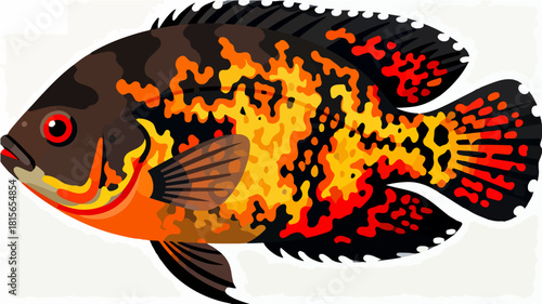 Fish illustration vector diagram