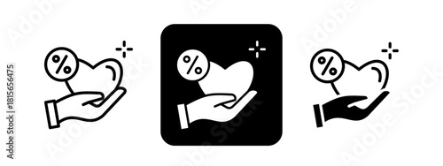 Satisfaction Solid color and black line drawing vector illustration set