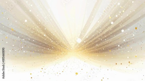 Radiant Golden Light Burst with Sparkling Particles | Abstract Bright Background