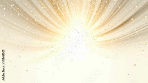 Radiant Golden Light Burst with Sparkling Particles | Abstract Bright Background