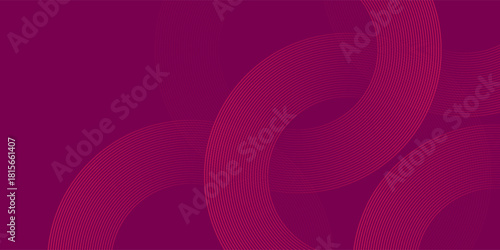 Abstract violet magenta background curvy shapes circle patterns in corners