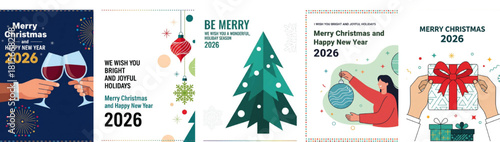 Festive Christmas and New Year Vector Collection: Holiday Illustration Set for Seasonal Backgrounds, Greeting Cards, Party Invitations, Website Banners, Social Media Graphics and Marketing Materials