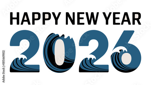 New Year 2026 Celebration: A stylish and vibrant greeting for the new year, filled with hope and excitement, wishes everyone a prosperous and joyous year ahead.