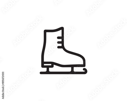 Ice skating shoes icon vector design illustration
