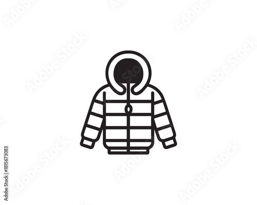 Winter jacket icon vector design illustration