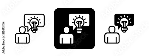 Insight Solid color and black line drawing vector illustration set