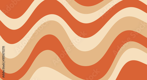 Abstract Wavy Pattern in Earthy Tones A Retro Design for Backgrounds and Decorative Uses