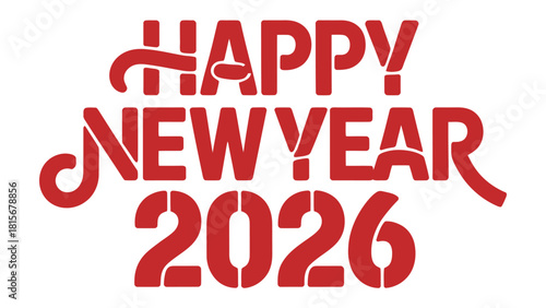 New Year 2026: A vibrant and modern design, boldly proclaiming the dawn of a New Year, with the year 2026 prominently displayed. conveying a message of anticipation, celebration, and fresh beginnings.