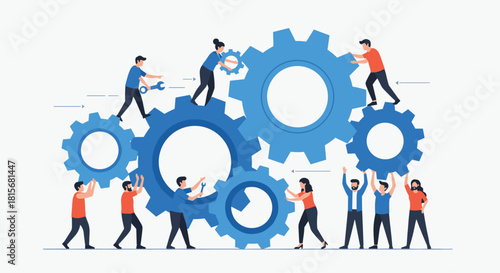 Dynamic team building a successful business with collaborative strategy and innovation, driving progress and efficiency with teamwork and engineering