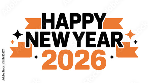 New Year's Greetings 2026: A vibrant and cheerful greeting for the upcoming new year. Wish everyone joy and happiness. 