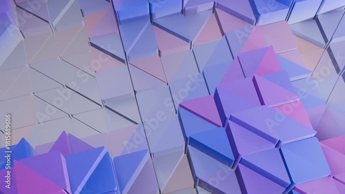 Abstract Geometric Pattern with Pastel Gradient Colors and Sharp Edges