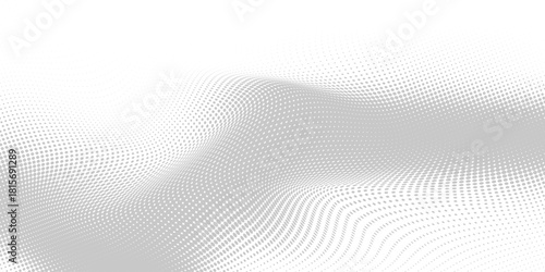 Halftone gradient. Dotted gradient, smooth dots spraying and halftones dot background seamless horizontal geometric pattern vector template set.