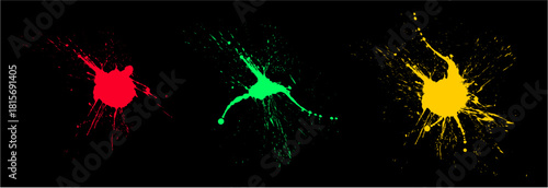 Paint rush stroke ink splash