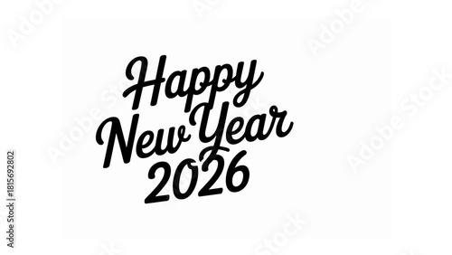 New Year Greeting: Celebrate the dawn of a New Year with elegant typography, capturing the essence of anticipation and hope.