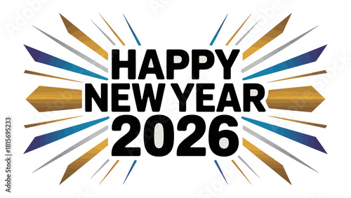 Happy New Year 2026 Celebration: A vibrant visual greeting celebrating the upcoming New Year, radiating a sense of optimism and excitement for 2026.