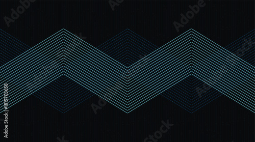 Waving Tech Line System on Technology Background,Digital and electronic Concept design,Vector illustration.