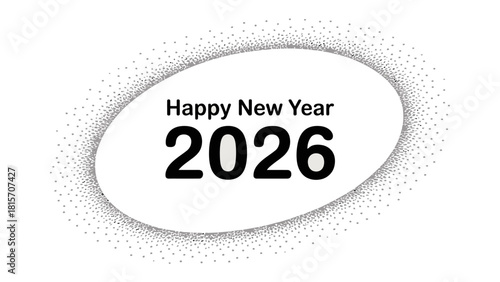 New Year 2026: A minimalist greeting that captures the fresh start of a new year. A visual reminder of the anticipation of upcoming events.