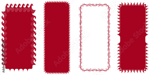 Elegant decorative borders and frames for invitations, cards or photos, scalable vector art