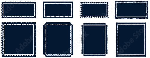 Elegant collection of decorative frames offers stylish borders for designs and layouts