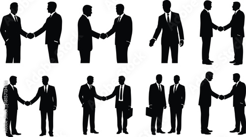 Business handshake silhouettes, corporate agreement, professional meeting, teamwork, negotiation, partnership, formal attire, success, collaboration, deal, businesspeople, communication