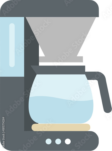 Simple vector illustration of a drip coffee maker appliance.