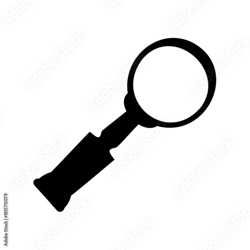 Magnifying glass icon representing search and investigation. Vector, illustration