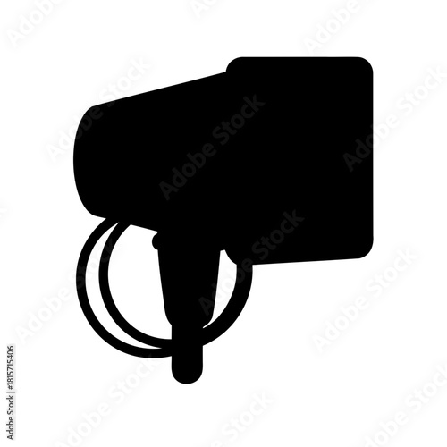 Hairdryer silhouette icon for hair care and styling concepts. Vector, illustration