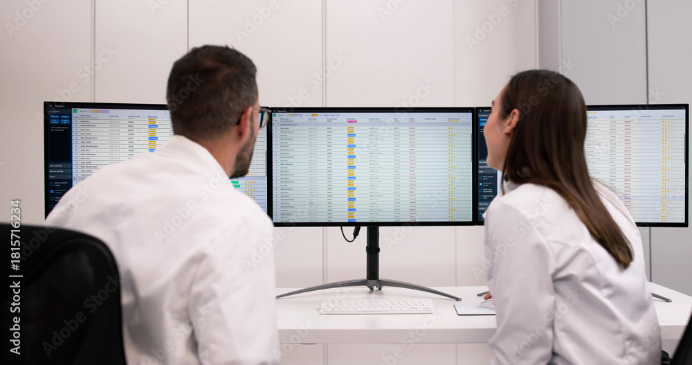 Fototapeta premium Healthcare Analyst: Utilizing Codes