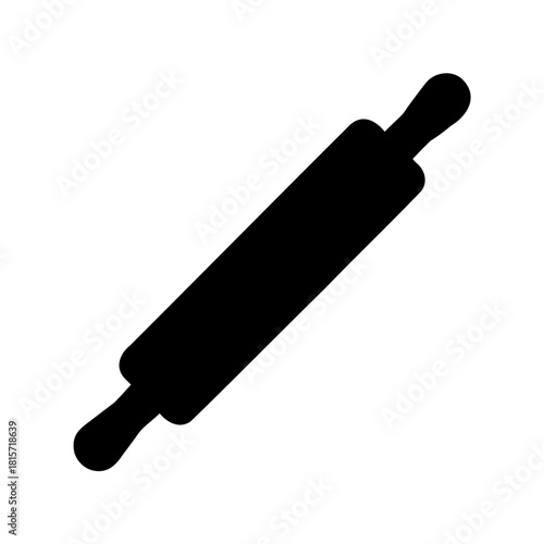 Silhouette of a classic rolling pin for baking and cooking purposes