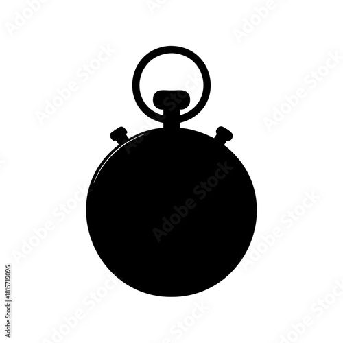 A classic analog stopwatch silhouette symbolizing precision and time management effectiveness