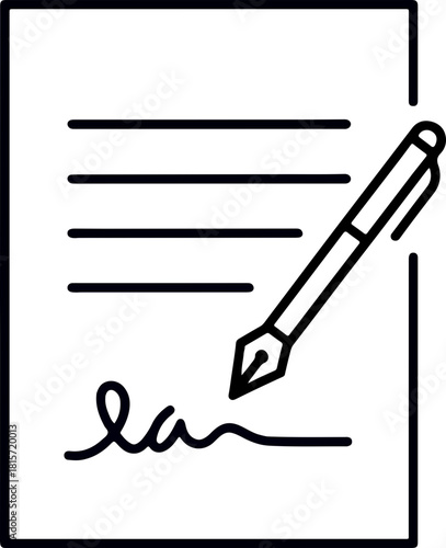 
Contract signing icon