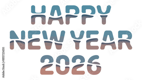 New Year 2026 Typography: Capturing the spirit of anticipation with elegantly crafted typography, the design brings the promise of 2026.