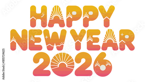 New Year 2026 Celebration: A cheerful and vibrant design to usher in the new year 2026, filled with anticipation, hope, and the promise of fresh beginnings.