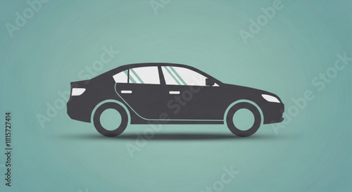 Sleek car illustration for modern design projects, offering a clean and stylish automotive graphic perfect for websites, presentations, and advertising