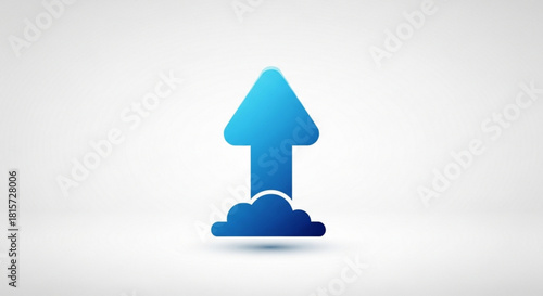 Propel Your Business Forward with this Dynamic Blue Arrow Graphic Showing Growth and Momentum for Startups and Marketing, Originally Designed as a Vector