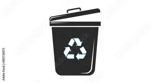 Promote Eco-Friendly Practices with this Recycling Bin Icon, Perfect for Environmental Awareness Campaigns and Sustainable Business Initiatives, Scalable Vector Origin