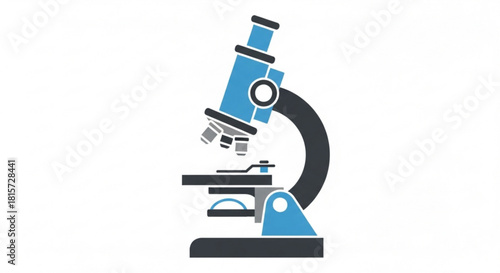 Sleek microscope for medical research, a modern tool for science and discovery, perfect for education, health, and technological innovation projects