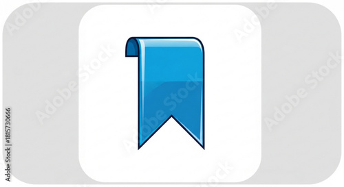 Vibrant blue bookmark graphic, perfect for organizing projects, tagging favorites, and promoting key content in a modern and engaging style