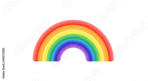 Vibrant rainbow radiating joy and hope, an emblem of diversity and inclusion, perfect for cheerful designs and inspiring messages of unity