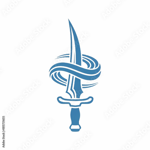 Elegant Sword Icon Depicting Strength, Power, and Precision in a Timeless Design