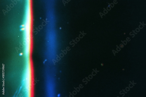 light leaks overlay effect with blur colorful light,retro film distressed flare light leak on black background,abstract analog film burn green ray light,Leaked camera poster photo effect mockup