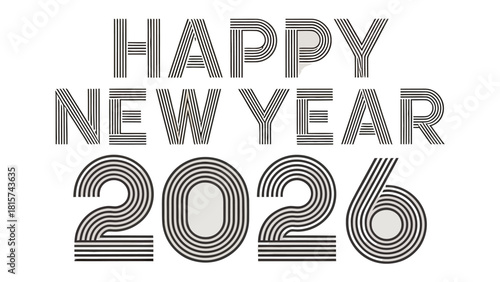 New Year Celebration: Text art for a fresh start in a festive and celebratory design, filled with excitement and happiness.