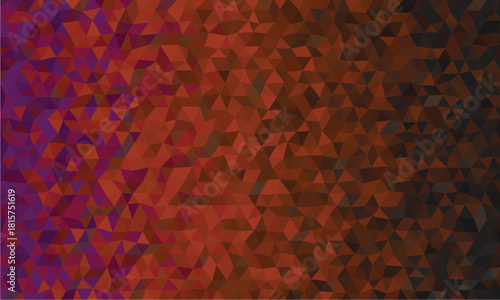 Gradient triangle mosaic shows purple transitioning into warm dark brown colors abstractly