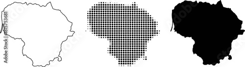 Lithuania Map Silhouette Collection