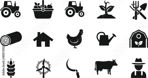 Hand Drawn Bowl of Soup with Spoon Outline Icon Set Isolated on White Background for Food Design.