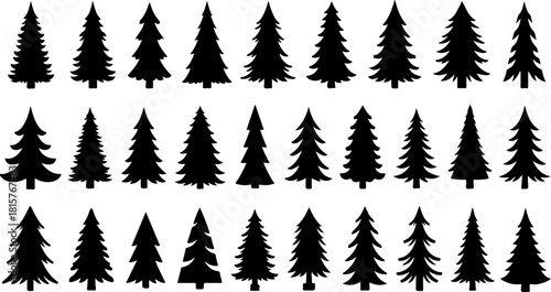 Pine Tree Silhouette Bundle