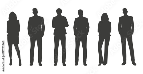 Business People Silhouette Vector Illustration