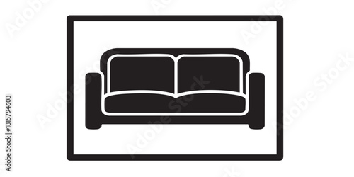 ofvs313 OutlineFilledVectorSign ofvs - lounge vector icon . sofa sign . hotel . isolated transparent . black outline and filled version . AI 10 / EPS 10 / PNG . g11653